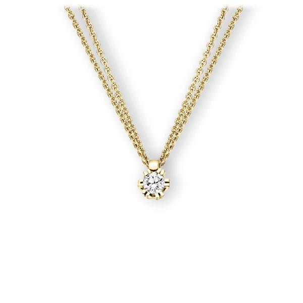 Collier in Gelbgold 585 mit 0,3 ct. Brillant tw, vs von 123gold - E-3WIM4-GG5-1IV54LZ Collier in Gelbgold 585 mit 0,3 ct. Brillant tw, vs von 123gold - E-3WIM4-GG5-1IV54LZ