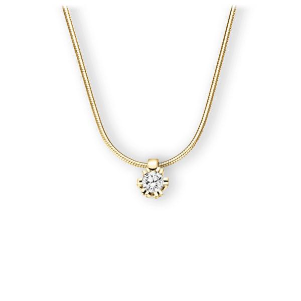 Collier in Gelbgold 585 mit 0,3 ct. Brillant tw, vs von 123gold - E-3WIP8-GG5-1IV54LZ Collier in Gelbgold 585 mit 0,3 ct. Brillant tw, vs von 123gold - E-3WIP8-GG5-1IV54LZ