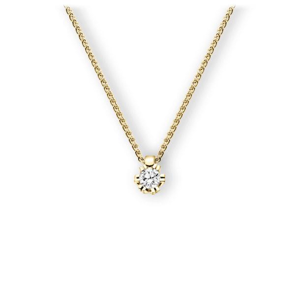 Collier in Gelbgold 585 mit 0,3 ct. Brillant tw, vs von 123gold - E-3WIR2-GG5-1IV54LZ Collier in Gelbgold 585 mit 0,3 ct. Brillant tw, vs von 123gold - E-3WIR2-GG5-1IV54LZ