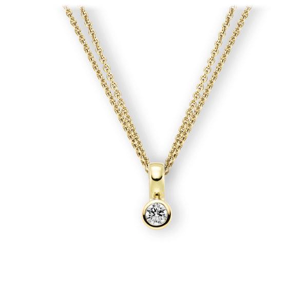 Collier in Gelbgold 585 mit 0,3 ct. Brillant tw, vs von 123gold - E-3WIV3-GG5-1IV5DGZ Collier in Gelbgold 585 mit 0,3 ct. Brillant tw, vs von 123gold - E-3WIV3-GG5-1IV5DGZ