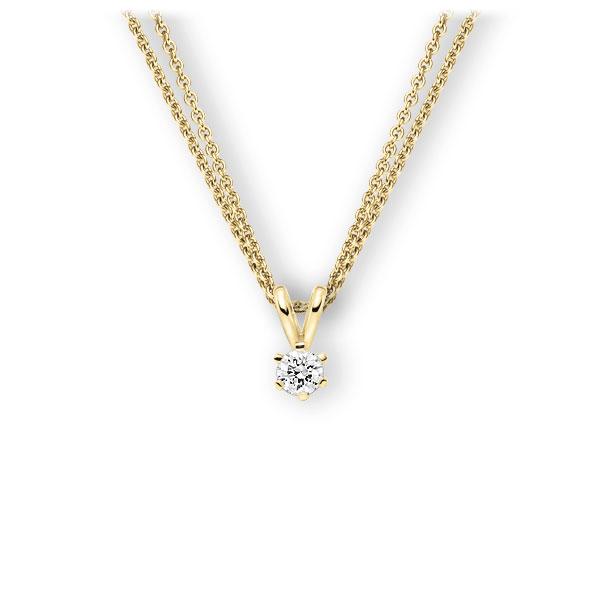 Collier in Gelbgold 585 mit 0,3 ct. Brillant tw, vs von 123gold - E-3WJU6-GG5-1IV54LZ Collier in Gelbgold 585 mit 0,3 ct. Brillant tw, vs von 123gold - E-3WJU6-GG5-1IV54LZ