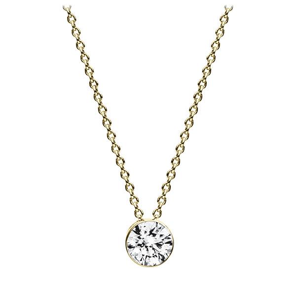 Collier in Gelbgold 585 mit 0,4 ct. Brillant tw, si - BD-13LQHJ-G5-1R7KANZ Collier in Gelbgold 585 mit 0,4 ct. Brillant tw, si - BD-13LQHJ-G5-1R7KANZ