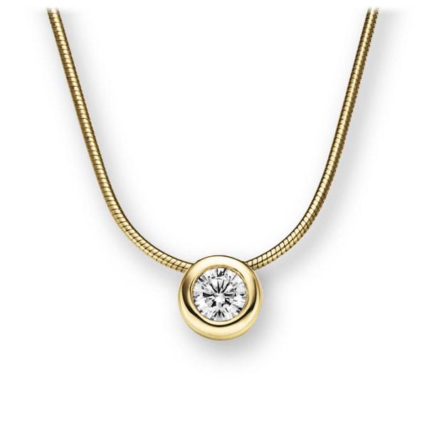 Collier in Gelbgold 585 mit 0,4 ct. Brillant tw, vs von 123gold - E-2TWY0-GG5-1IV50BZ Collier in Gelbgold 585 mit 0,4 ct. Brillant tw, vs von 123gold - E-2TWY0-GG5-1IV50BZ