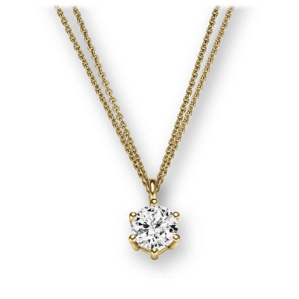 Collier in Gelbgold 585 mit 0,4 ct. Brillant tw, vs von 123gold - E-2U6NK-GG5-1IV561Z Collier in Gelbgold 585 mit 0,4 ct. Brillant tw, vs von 123gold - E-2U6NK-GG5-1IV561Z