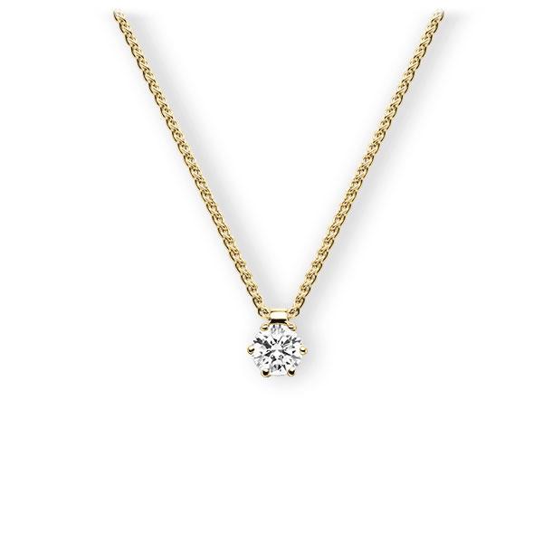 Collier in Gelbgold 585 mit 0,4 ct. Brillant tw, vs von 123gold - E-3VBJV-GG5-1IV561Z Collier in Gelbgold 585 mit 0,4 ct. Brillant tw, vs von 123gold - E-3VBJV-GG5-1IV561Z
