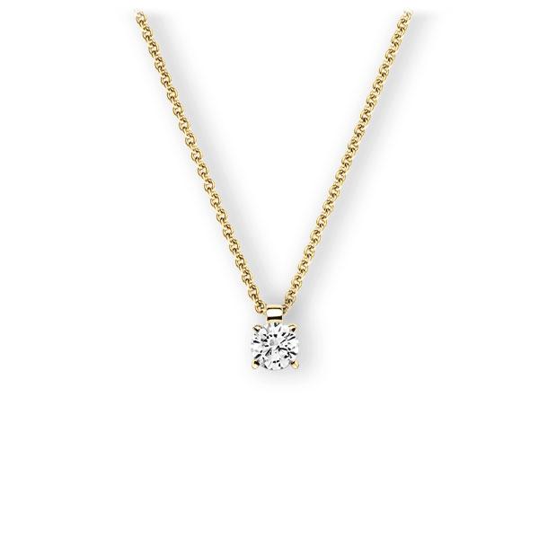 Collier in Gelbgold 585 mit 0,4 ct. Brillant tw, vs von 123gold - E-3WI6B-GG5-1IV52LZ Collier in Gelbgold 585 mit 0,4 ct. Brillant tw, vs von 123gold - E-3WI6B-GG5-1IV52LZ