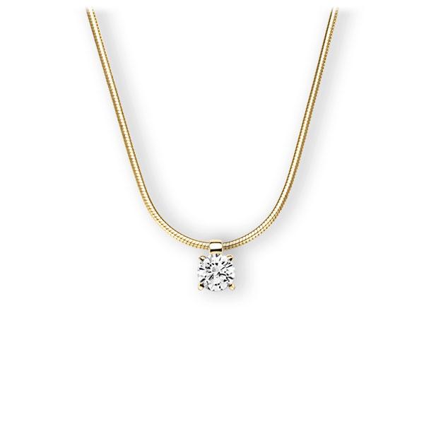 Collier in Gelbgold 585 mit 0,4 ct. Brillant tw, vs von 123gold - E-3WI9Q-GG5-1IV52LZ Collier in Gelbgold 585 mit 0,4 ct. Brillant tw, vs von 123gold - E-3WI9Q-GG5-1IV52LZ