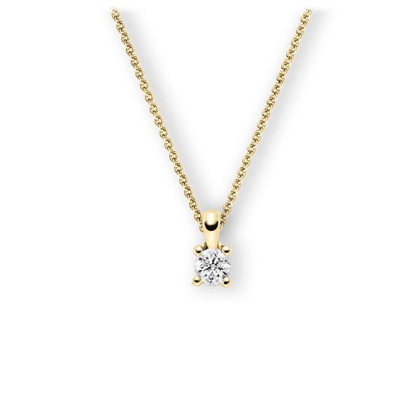 Collier in Gelbgold 585 mit 0,4 ct. Brillant tw, vs von 123gold - E-3WIDC-GG5-1IV52LZ Collier in Gelbgold 585 mit 0,4 ct. Brillant tw, vs von 123gold - E-3WIDC-GG5-1IV52LZ