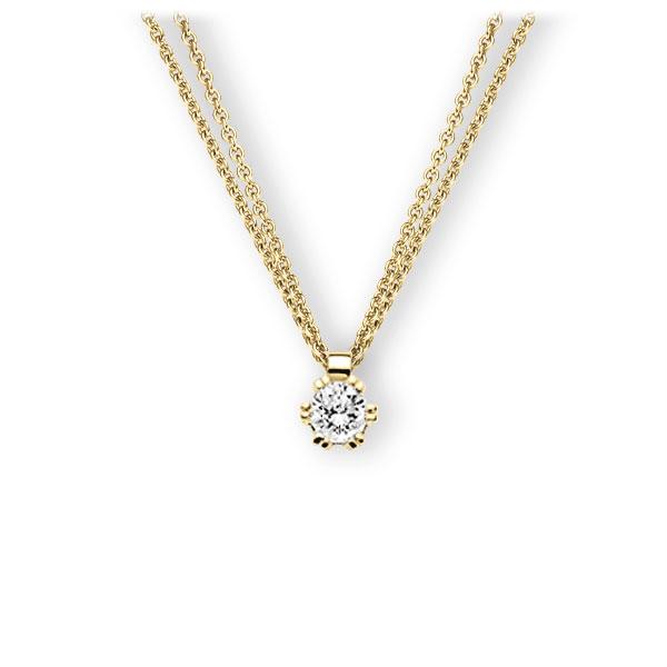 Collier in Gelbgold 585 mit 0,4 ct. Brillant tw, vs von 123gold - E-3WINE-GG5-1IV561Z Collier in Gelbgold 585 mit 0,4 ct. Brillant tw, vs von 123gold - E-3WINE-GG5-1IV561Z