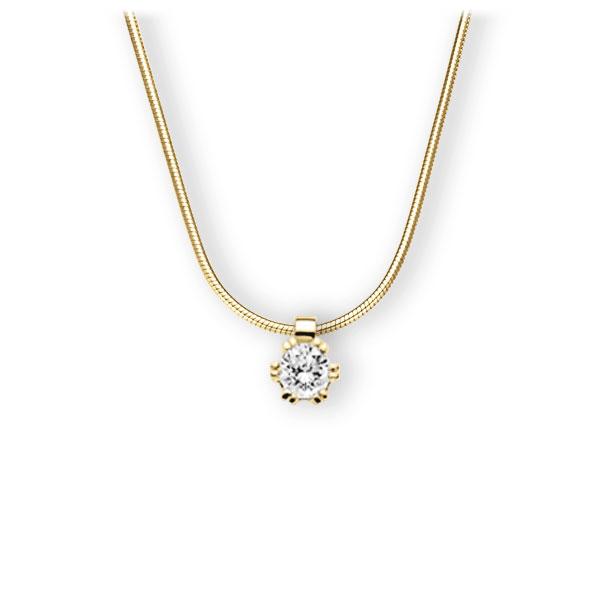 Collier in Gelbgold 585 mit 0,4 ct. Brillant tw, vs von 123gold - E-3WIQD-GG5-1IV561Z Collier in Gelbgold 585 mit 0,4 ct. Brillant tw, vs von 123gold - E-3WIQD-GG5-1IV561Z