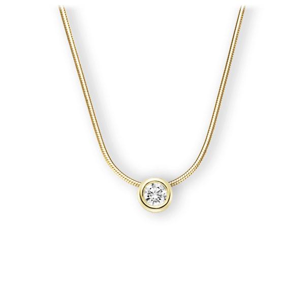 Collier in Gelbgold 585 mit 0,4 ct. Brillant tw, vs von 123gold - E-3WJ3L-GG5-1IV50BZ Collier in Gelbgold 585 mit 0,4 ct. Brillant tw, vs von 123gold - E-3WJ3L-GG5-1IV50BZ