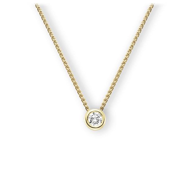 Collier in Gelbgold 585 mit 0,4 ct. Brillant tw, vs von 123gold - E-3WJ4S-GG5-1IV50BZ Collier in Gelbgold 585 mit 0,4 ct. Brillant tw, vs von 123gold - E-3WJ4S-GG5-1IV50BZ