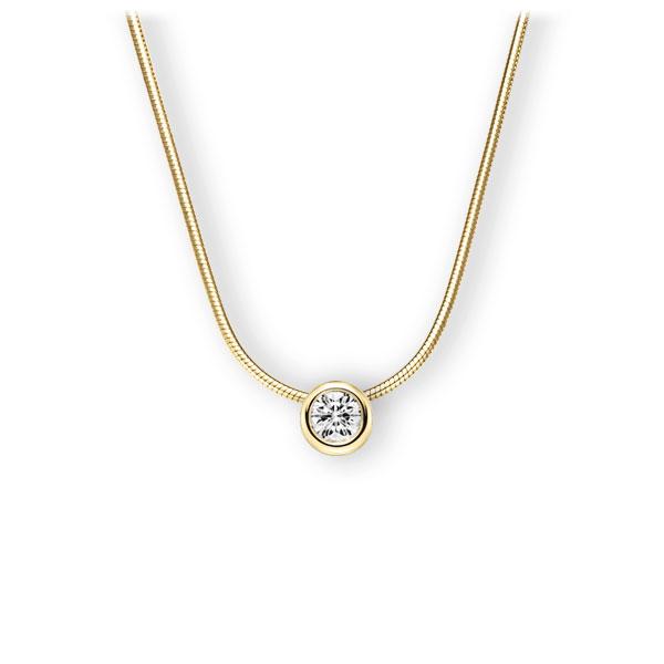 Collier in Gelbgold 585 mit 0,4 ct. Brillant tw, vs von 123gold - E-3WJJG-GG5-1IV50BZ Collier in Gelbgold 585 mit 0,4 ct. Brillant tw, vs von 123gold - E-3WJJG-GG5-1IV50BZ