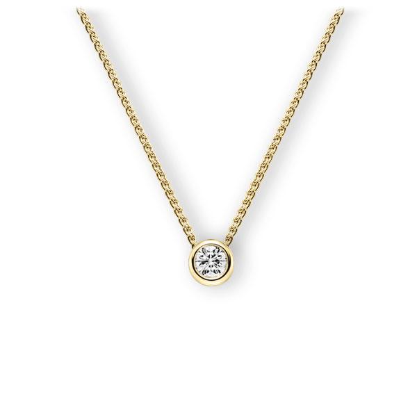 Collier in Gelbgold 585 mit 0,4 ct. Brillant tw, vs von 123gold - E-3WJKD-GG5-1IV50BZ Collier in Gelbgold 585 mit 0,4 ct. Brillant tw, vs von 123gold - E-3WJKD-GG5-1IV50BZ