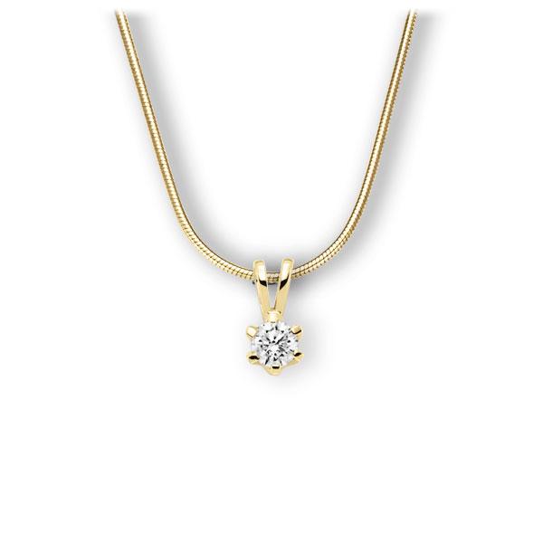 Collier in Gelbgold 585 mit 0,4 ct. Brillant tw, vs von 123gold - E-3WJX9-GG5-1IV561Z Collier in Gelbgold 585 mit 0,4 ct. Brillant tw, vs von 123gold - E-3WJX9-GG5-1IV561Z