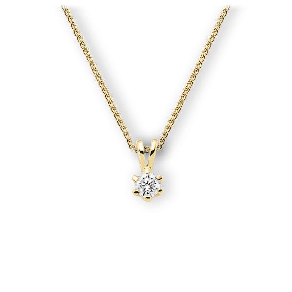 Collier in Gelbgold 585 mit 0,4 ct. Brillant tw, vs von 123gold - E-3WJZ7-GG5-1IV561Z Collier in Gelbgold 585 mit 0,4 ct. Brillant tw, vs von 123gold - E-3WJZ7-GG5-1IV561Z