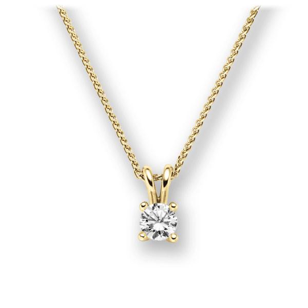 Collier in Gelbgold 585 mit 0,4 ct. Brillant tw, vs von acredo - A-10L29Z-GG5-1IV52LZ Collier in Gelbgold 585 mit 0,4 ct. Brillant tw, vs von acredo - A-10L29Z-GG5-1IV52LZ