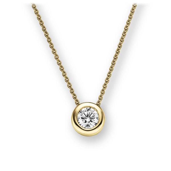 Collier in Gelbgold 585 mit 0,5 ct. Brillant tw, si von 123gold - E-2TW78-GG5-1R7KALZ Collier in Gelbgold 585 mit 0,5 ct. Brillant tw, si von 123gold - E-2TW78-GG5-1R7KALZ