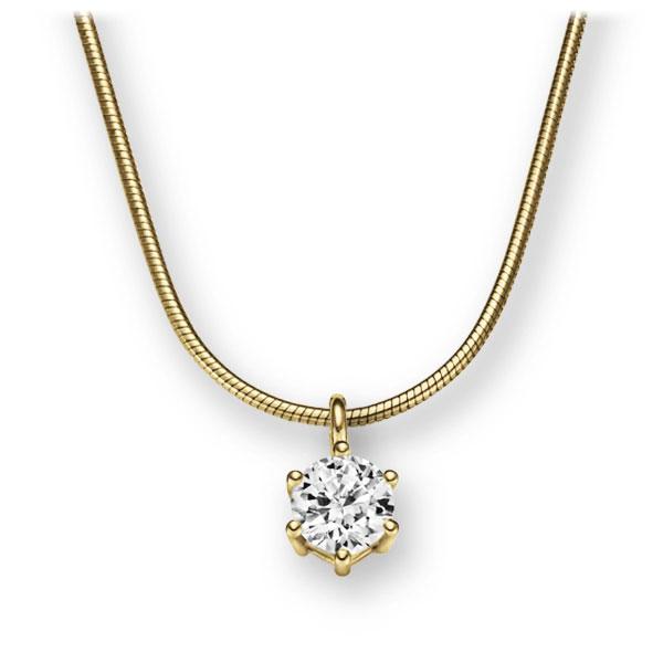 Collier in Gelbgold 585 mit 0,5 ct. Brillant tw, vs von 123gold - E-2U6JN-GG5-1IV54BZ Collier in Gelbgold 585 mit 0,5 ct. Brillant tw, vs von 123gold - E-2U6JN-GG5-1IV54BZ