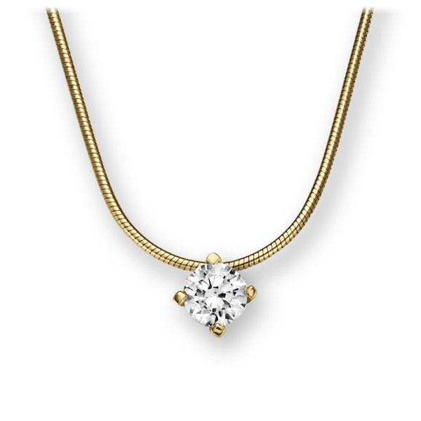 Collier in Gelbgold 585 mit 0,5 ct. Brillant tw, vs von 123gold - E-2U6UH-GG5-1IV4KGZ Collier in Gelbgold 585 mit 0,5 ct. Brillant tw, vs von 123gold - E-2U6UH-GG5-1IV4KGZ