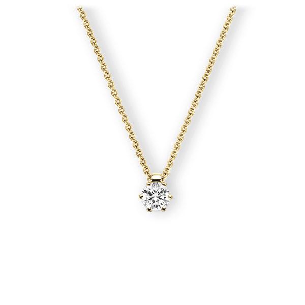 Collier in Gelbgold 585 mit 0,5 ct. Brillant tw, vs von 123gold - E-3VBE0-GG5-1IV54BZ Collier in Gelbgold 585 mit 0,5 ct. Brillant tw, vs von 123gold - E-3VBE0-GG5-1IV54BZ
