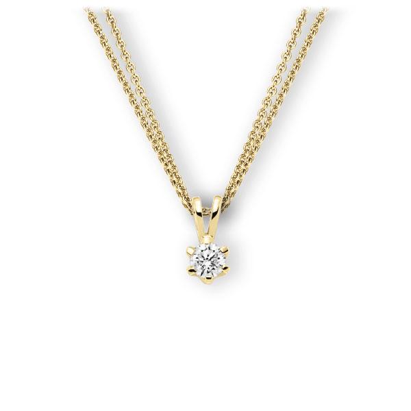 Collier in Gelbgold 585 mit 0,5 ct. Brillant tw, vs von 123gold - E-3WJU7-GG5-1IV54BZ Collier in Gelbgold 585 mit 0,5 ct. Brillant tw, vs von 123gold - E-3WJU7-GG5-1IV54BZ