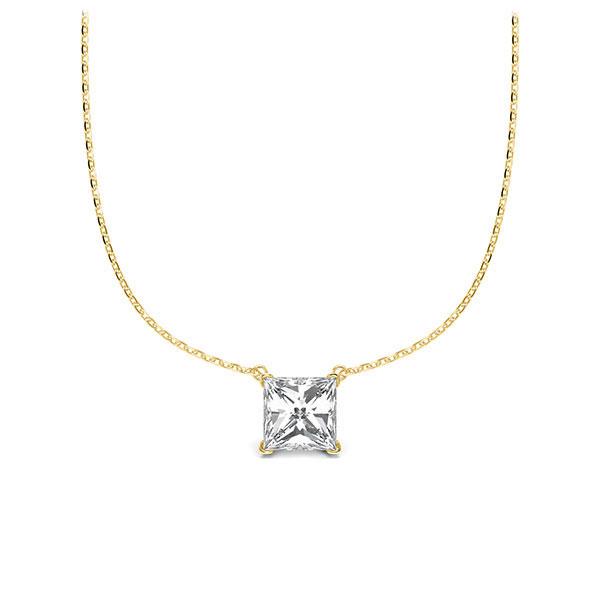 Collier in Gelbgold 585 mit 0,5 ct. Prinzess-Diamant tw, vs von Steinberg - Q-ZLEZ5-GG5-UZDHGZ Collier in Gelbgold 585 mit 0,5 ct. Prinzess-Diamant tw, vs von Steinberg - Q-ZLEZ5-GG5-UZDHGZ