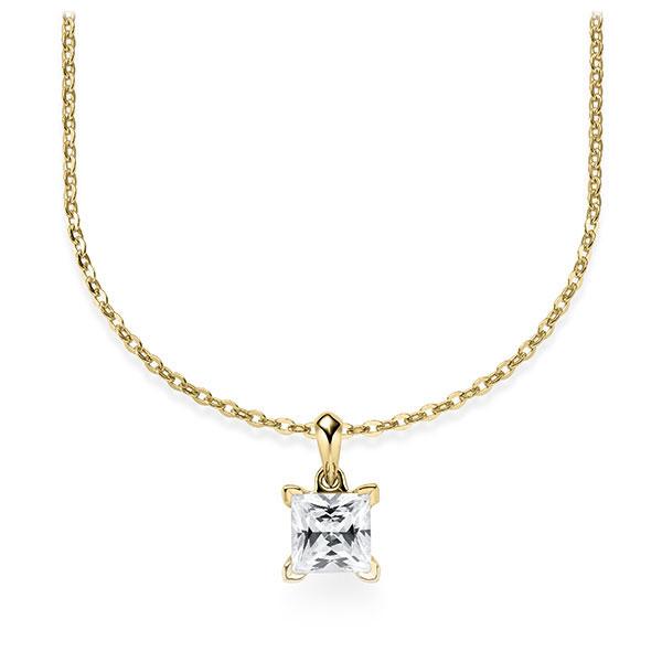 Collier in Gelbgold 585 mit 0,5 ct. Prinzess-Diamant tw, vs von Steinberg - Q-ZLF0N-GG5-UZDHGZ Collier in Gelbgold 585 mit 0,5 ct. Prinzess-Diamant tw, vs von Steinberg - Q-ZLF0N-GG5-UZDHGZ