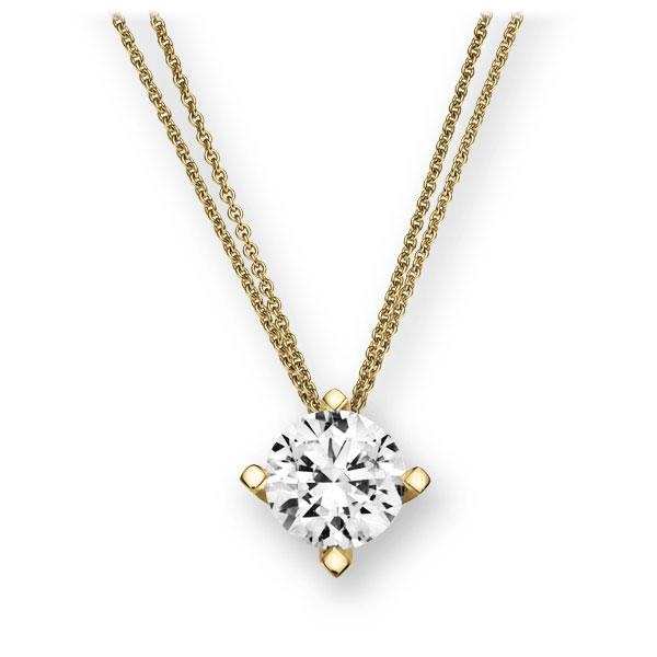 Collier in Gelbgold 585 mit 0,7 ct. Brillant tw, si von 123gold - E-36DVB-GG5-1R7K9LZ Collier in Gelbgold 585 mit 0,7 ct. Brillant tw, si von 123gold - E-36DVB-GG5-1R7K9LZ