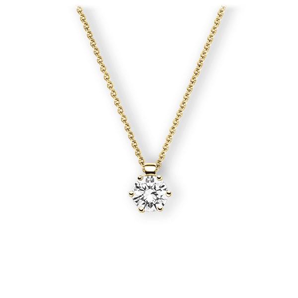 Collier in Gelbgold 585 mit 0,7 ct. Brillant tw, vs von 123gold - E-3VBE1-GG5-1IV4HLZ Collier in Gelbgold 585 mit 0,7 ct. Brillant tw, vs von 123gold - E-3VBE1-GG5-1IV4HLZ