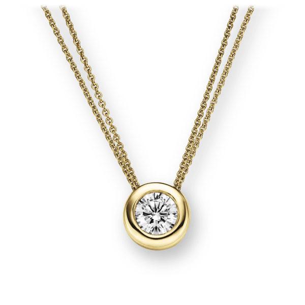 Collier in Gelbgold 585 mit 1 ct. Brillant tw, vs von 123gold - E-2TX1G-GG5-1IV64GZ Collier in Gelbgold 585 mit 1 ct. Brillant tw, vs von 123gold - E-2TX1G-GG5-1IV64GZ