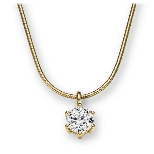 Collier in Gelbgold 585 mit 1 ct. Brillant tw, vs von 123gold - E-2U6JP-GG5-1IV56WZ Collier in Gelbgold 585 mit 1 ct. Brillant tw, vs von 123gold - E-2U6JP-GG5-1IV56WZ