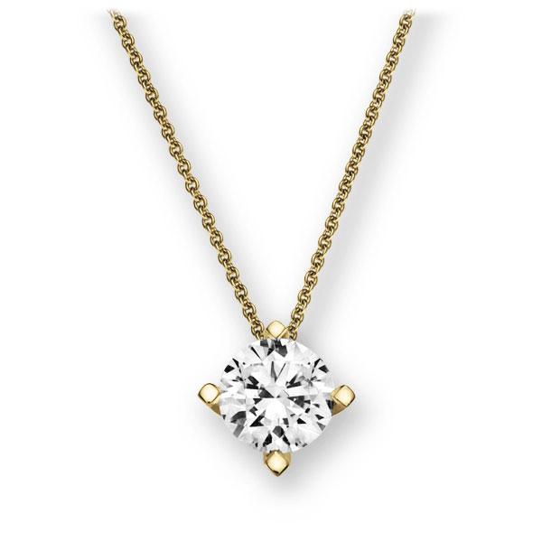 Collier in Gelbgold 585 mit 1 ct. Brillant tw, vs von 123gold - E-2U786-GG5-1IV6K6Z Collier in Gelbgold 585 mit 1 ct. Brillant tw, vs von 123gold - E-2U786-GG5-1IV6K6Z
