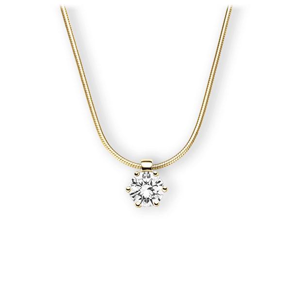 Collier in Gelbgold 585 mit 1 ct. Brillant tw, vs von 123gold - E-3VBIN-GG5-1IV56WZ Collier in Gelbgold 585 mit 1 ct. Brillant tw, vs von 123gold - E-3VBIN-GG5-1IV56WZ