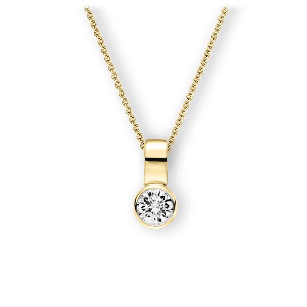 Collier in Gelbgold 585 mit 1 ct. Brillant tw, vs von 123gold - E-3WITC-GG5-1IV64GZ Collier in Gelbgold 585 mit 1 ct. Brillant tw, vs von 123gold - E-3WITC-GG5-1IV64GZ
