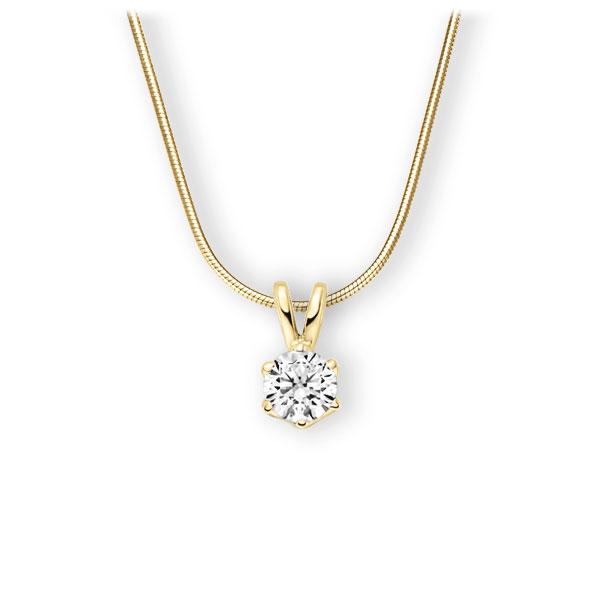 Collier in Gelbgold 585 mit 1 ct. Brillant tw, vs von 123gold - E-3WJW8-GG5-1IV56WZ Collier in Gelbgold 585 mit 1 ct. Brillant tw, vs von 123gold - E-3WJW8-GG5-1IV56WZ