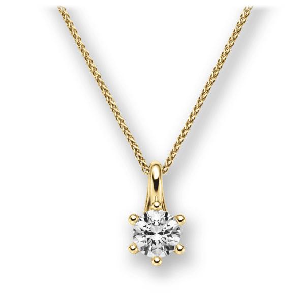 Collier in Gelbgold 585 mit 1 ct. Brillant tw, vs von acredo - A-10L6MW-GG5-1IV56WZ Collier in Gelbgold 585 mit 1 ct. Brillant tw, vs von acredo - A-10L6MW-GG5-1IV56WZ