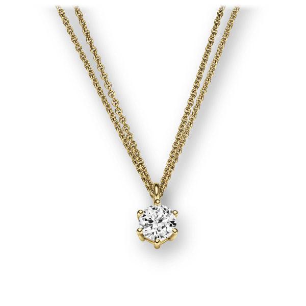 Collier in Gelbgold 585 mit zus. 0,15 ct. Brillant tw, vs von 123gold - E-2U6NG-GG5-1Z84ZZ Collier in Gelbgold 585 mit zus. 0,15 ct. Brillant tw, vs von 123gold - E-2U6NG-GG5-1Z84ZZ