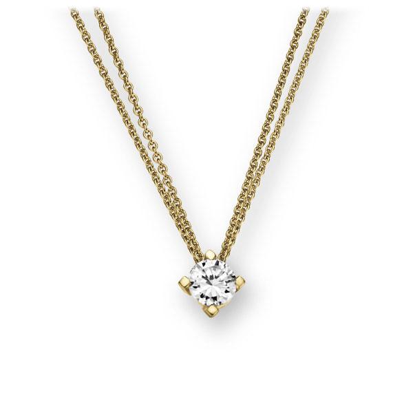 Collier in Gelbgold 585 mit zus. 0,15 ct. Brillant tw, vs von 123gold - E-2U7DV-GG5-1Z84YZ Collier in Gelbgold 585 mit zus. 0,15 ct. Brillant tw, vs von 123gold - E-2U7DV-GG5-1Z84YZ