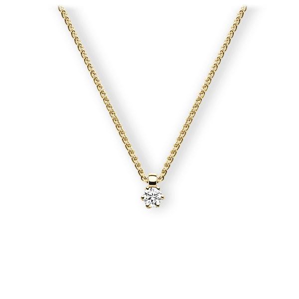 Collier in Gelbgold 585 mit zus. 0,15 ct. Brillant tw, vs von 123gold - E-3VBJR-GG5-1Z84ZZ Collier in Gelbgold 585 mit zus. 0,15 ct. Brillant tw, vs von 123gold - E-3VBJR-GG5-1Z84ZZ
