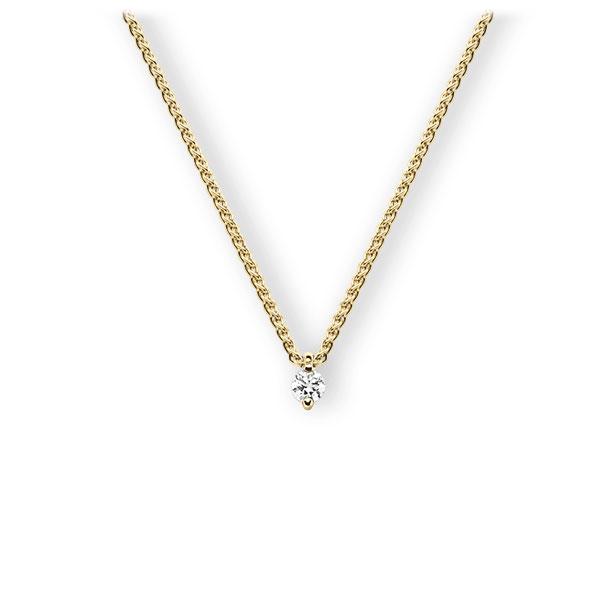 Collier in Gelbgold 585 mit zus. 0,15 ct. Brillant tw, vs von 123gold - E-3WI47-GG5-1Z851Z Collier in Gelbgold 585 mit zus. 0,15 ct. Brillant tw, vs von 123gold - E-3WI47-GG5-1Z851Z