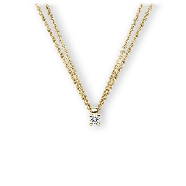 Collier in Gelbgold 585 mit zus. 0,15 ct. Brillant tw, vs von 123gold - E-3WI81-GG5-1Z84YZ Collier in Gelbgold 585 mit zus. 0,15 ct. Brillant tw, vs von 123gold - E-3WI81-GG5-1Z84YZ