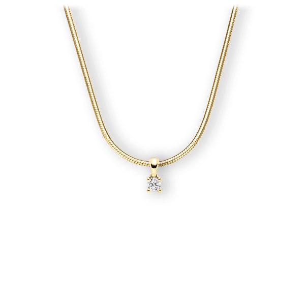 Collier in Gelbgold 585 mit zus. 0,15 ct. Brillant tw, vs von 123gold - E-3WIH9-GG5-1Z84YZ Collier in Gelbgold 585 mit zus. 0,15 ct. Brillant tw, vs von 123gold - E-3WIH9-GG5-1Z84YZ
