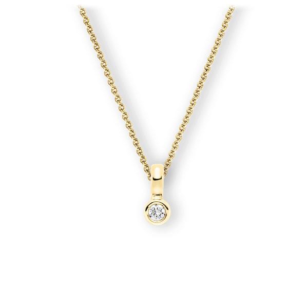 Collier in Gelbgold 585 mit zus. 0,15 ct. Brillant tw, vs von 123gold - E-3WIUA-GG5-1Z850Z Collier in Gelbgold 585 mit zus. 0,15 ct. Brillant tw, vs von 123gold - E-3WIUA-GG5-1Z850Z