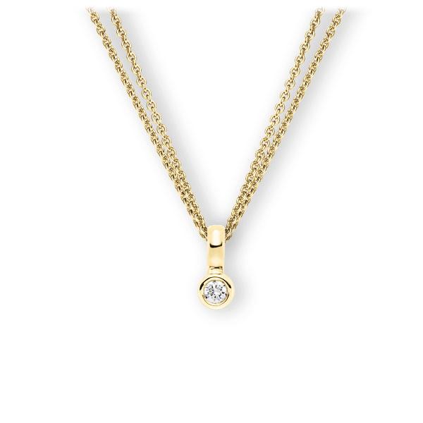 Collier in Gelbgold 585 mit zus. 0,15 ct. Brillant tw, vs von 123gold - E-3WIW2-GG5-1Z850Z Collier in Gelbgold 585 mit zus. 0,15 ct. Brillant tw, vs von 123gold - E-3WIW2-GG5-1Z850Z