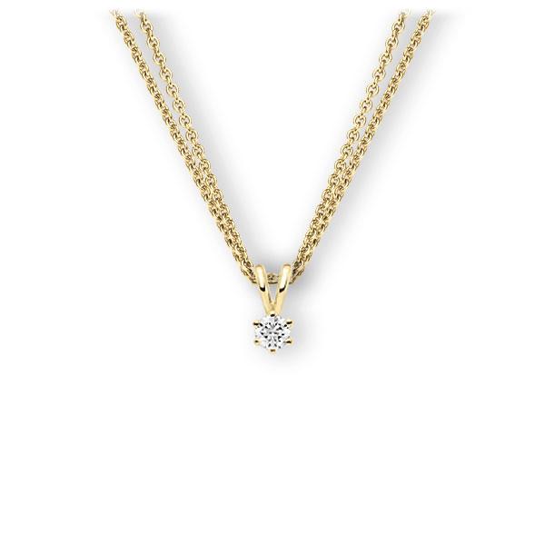 Collier in Gelbgold 585 mit zus. 0,15 ct. Brillant tw, vs von 123gold - E-3WJV8-GG5-1Z84ZZ Collier in Gelbgold 585 mit zus. 0,15 ct. Brillant tw, vs von 123gold - E-3WJV8-GG5-1Z84ZZ
