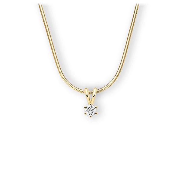 Collier in Gelbgold 585 mit zus. 0,15 ct. Brillant tw, vs von 123gold - E-3WJX7-GG5-1Z84ZZ Collier in Gelbgold 585 mit zus. 0,15 ct. Brillant tw, vs von 123gold - E-3WJX7-GG5-1Z84ZZ