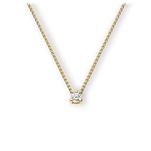 Collier in Gelbgold 585 mit zus. 0,15 ct. Brillant tw, vs von 123gold - E-3WK5B-GG5-1Z84YZ Collier in Gelbgold 585 mit zus. 0,15 ct. Brillant tw, vs von 123gold - E-3WK5B-GG5-1Z84YZ