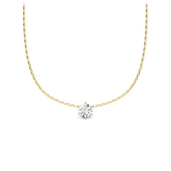 Collier in Gelbgold 585 mit zus. 0,1 ct. Brillant tw, si von Steinberg - Q-ZLCLG-GG5-1U0YMBZ Collier in Gelbgold 585 mit zus. 0,1 ct. Brillant tw, si von Steinberg - Q-ZLCLG-GG5-1U0YMBZ