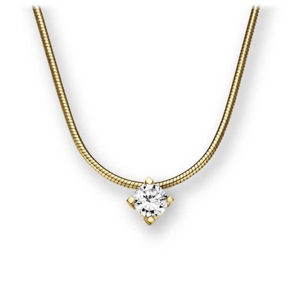 Collier in Gelbgold 585 mit zus. 0,1 ct. Brillant tw, vs von 123gold - E-2U6UB-GG5-1TT9DZ Collier in Gelbgold 585 mit zus. 0,1 ct. Brillant tw, vs von 123gold - E-2U6UB-GG5-1TT9DZ